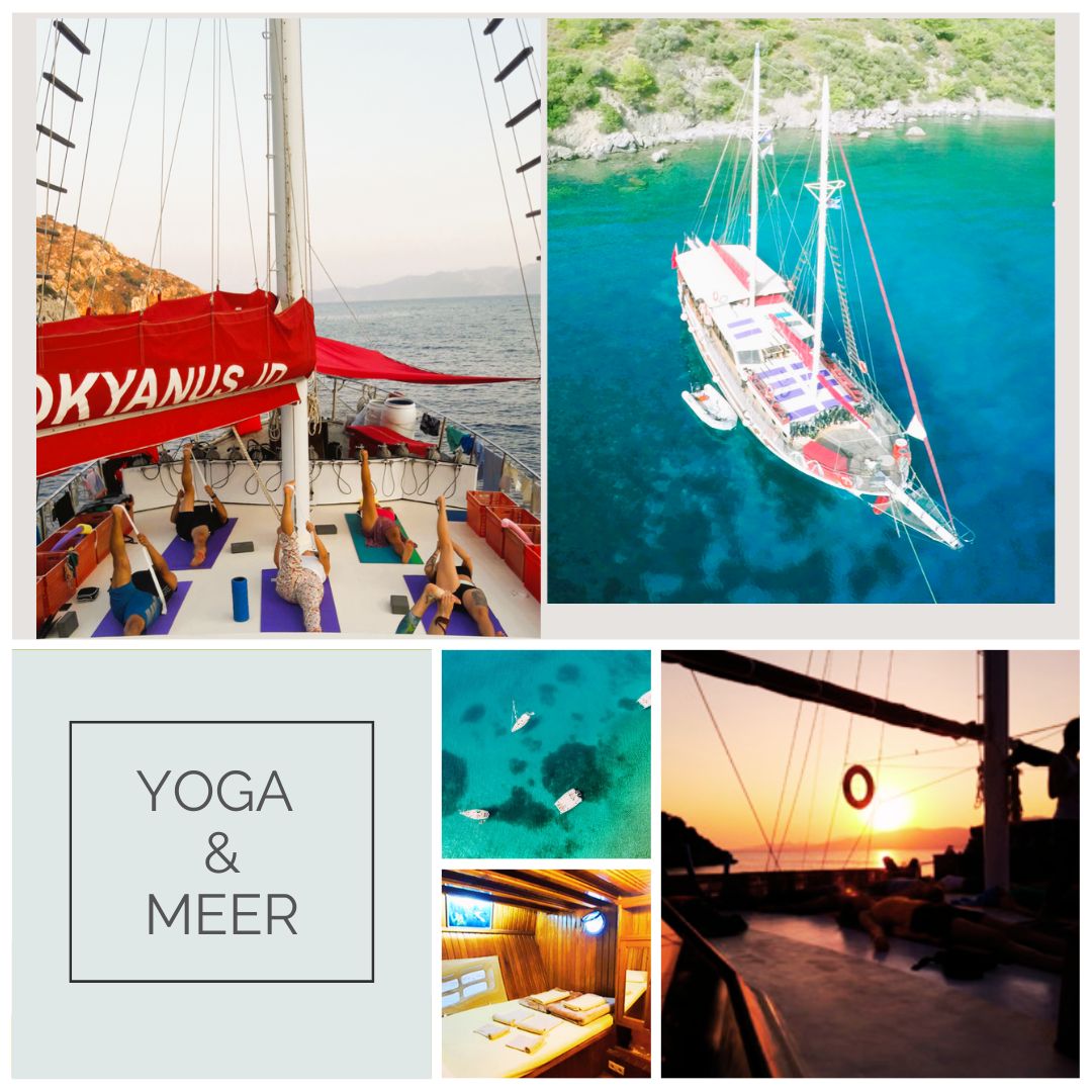 Friederike Roth Yoga & Meer Yogaretreat an der türkischen Ägäisküste 05.09.-11.09.2026 Collage - Sea Time - Me Time